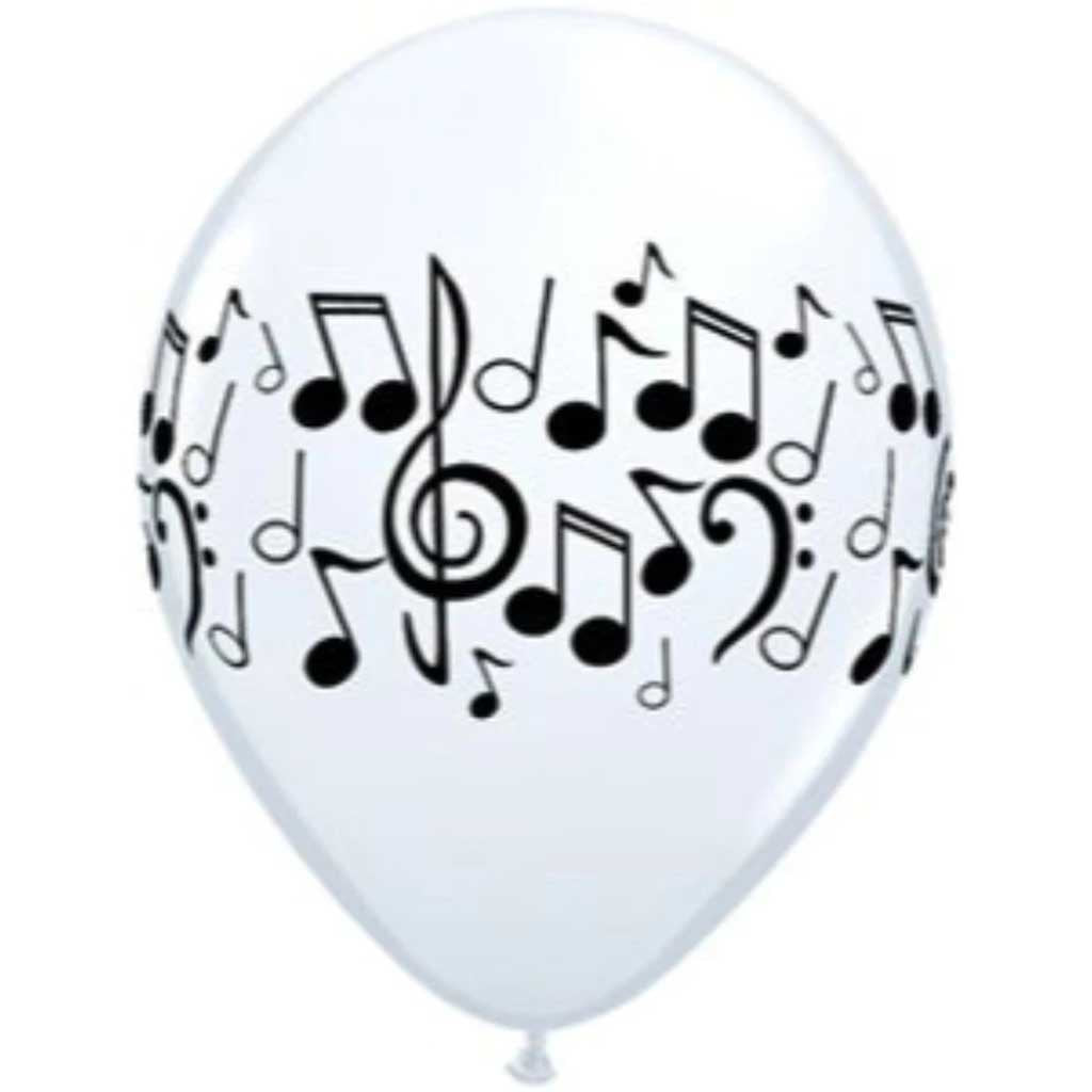 Music Notes Wrap Latex Balloon 11in 