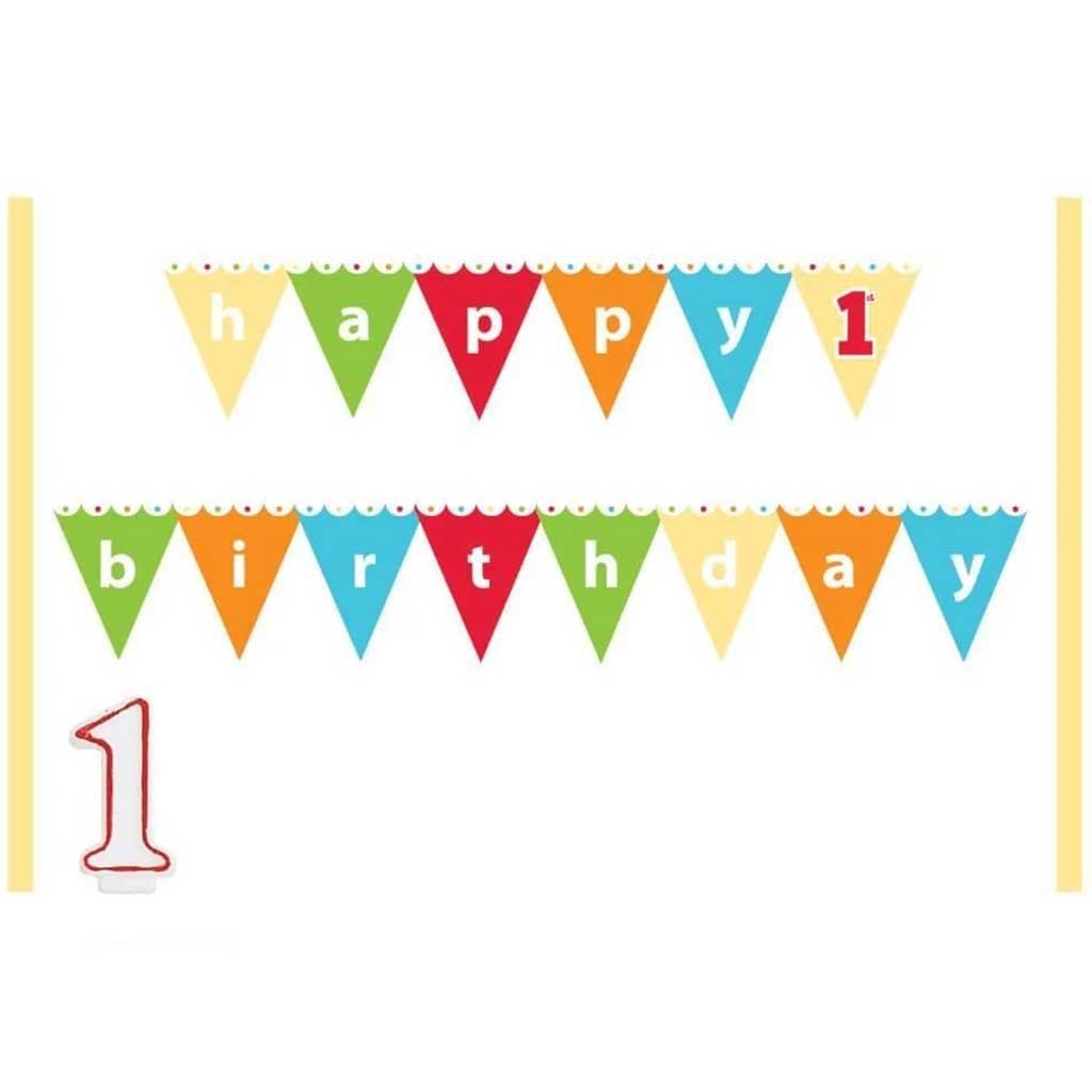 1st Birthday, Cake Banner Kit 