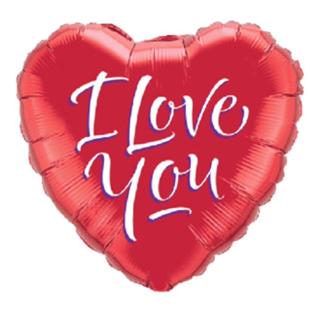 I Love You Red Heart Foil Balloon 18in