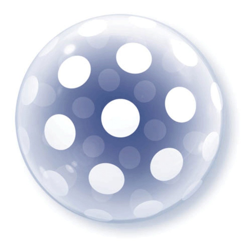 Polka Dots Big All Around Bubble Balloon 22in 