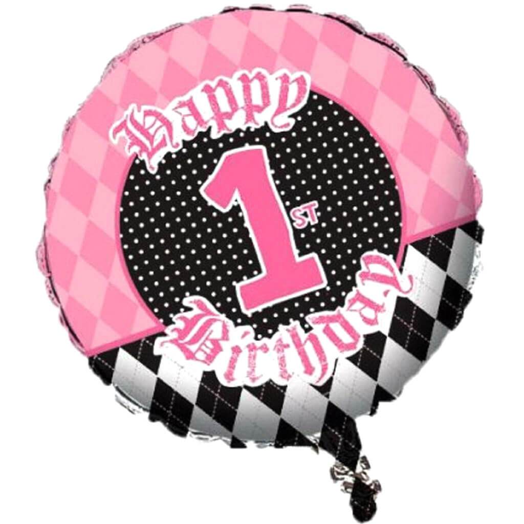 Lil&#39; Angel 1st Birthday Foil Balloon, 18in