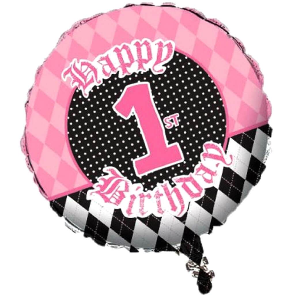 Lil' Angel 1st Birthday Foil Balloon, 18in