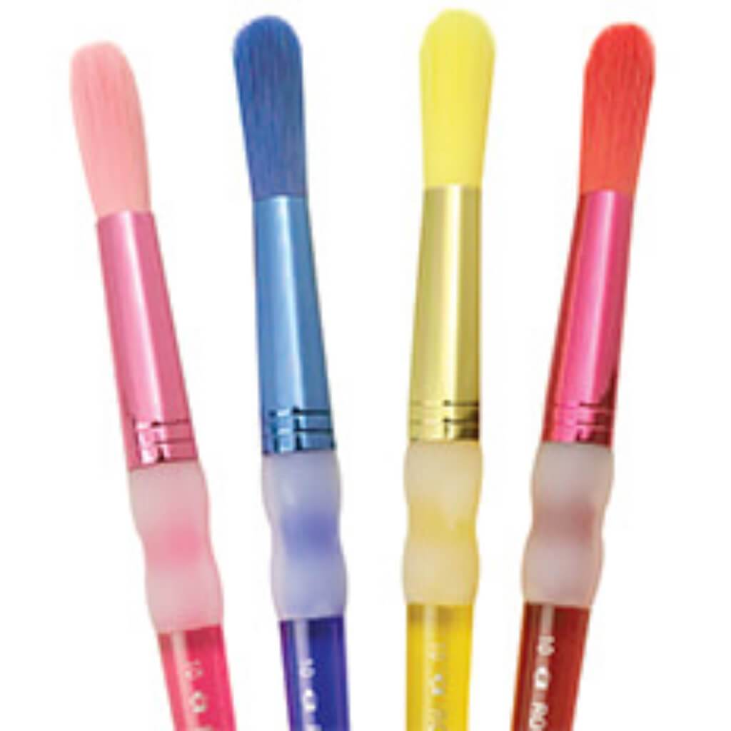 Nylon Chubby Round Brush Set 4pcs