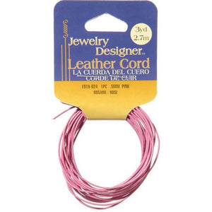 0.5mm Leather Cord Pink 3 yards 