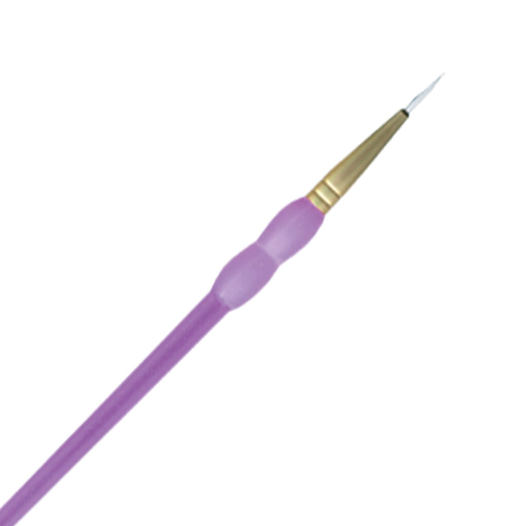 White Taklon Liner Brush Size 0