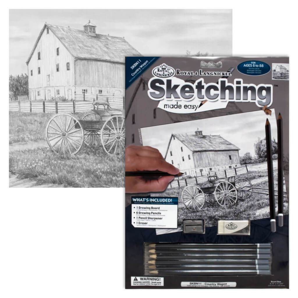 Sketching Made Easy Kit 9in x 12in Country Wagon