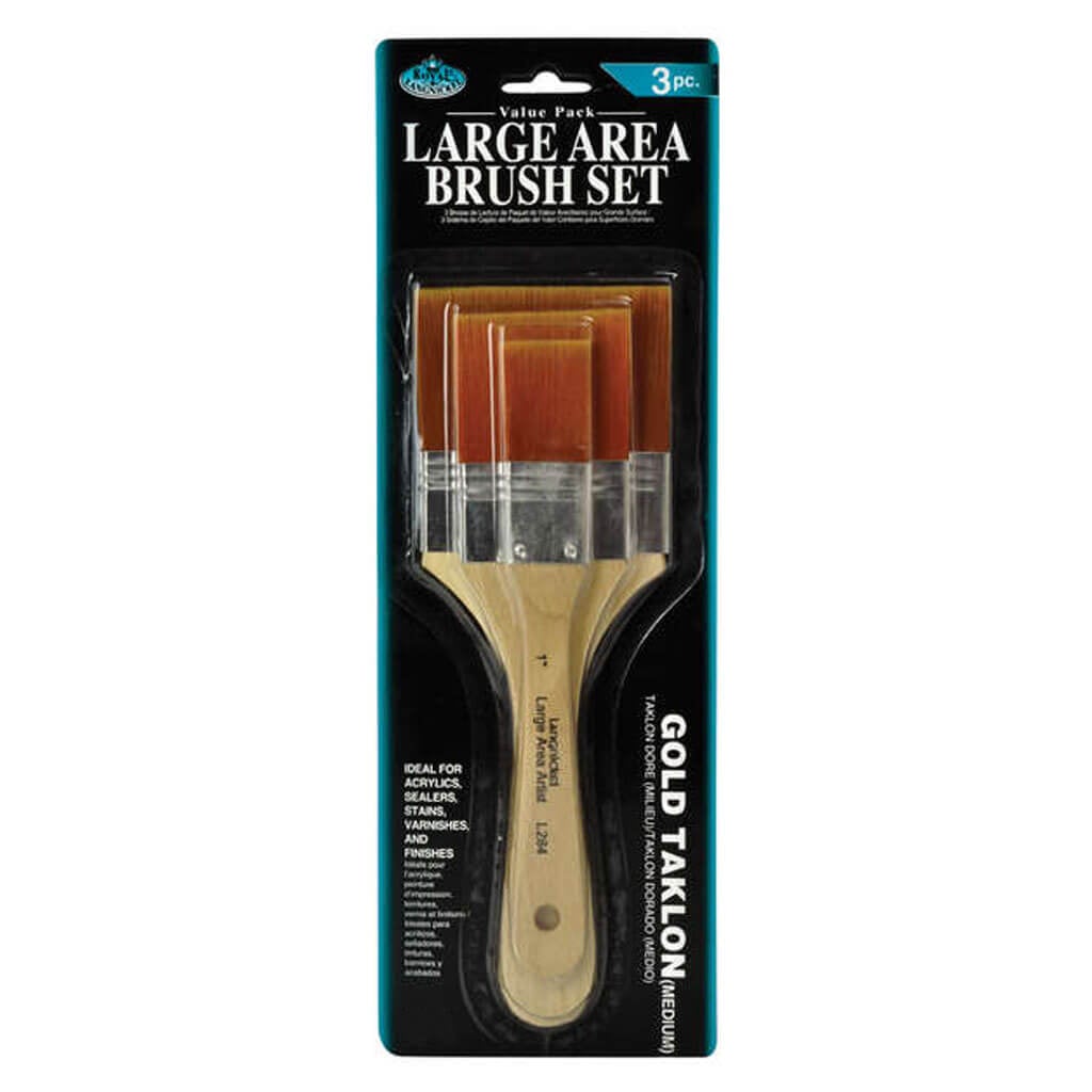 Gold Talkon Flat Brush Set of 3