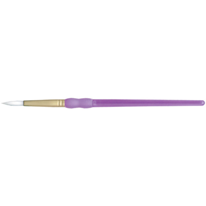 White Taklon Round Brush Size 6