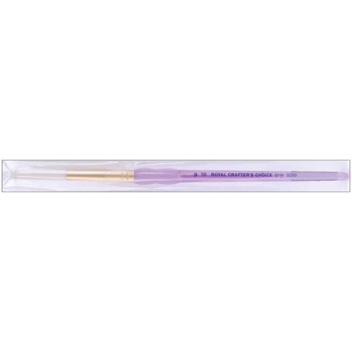 White Taklon Round Brush Size 10