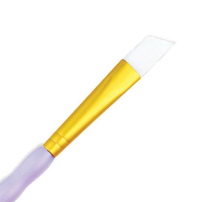 Crafter's Choice White Taklon Angular Brush 1/2in Width