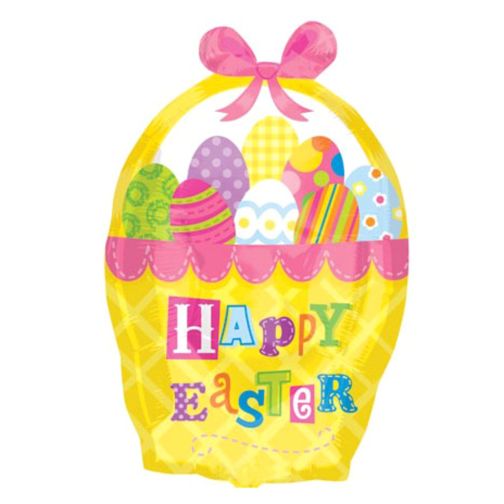 Foil Balloon Happy Easter Basket 18in