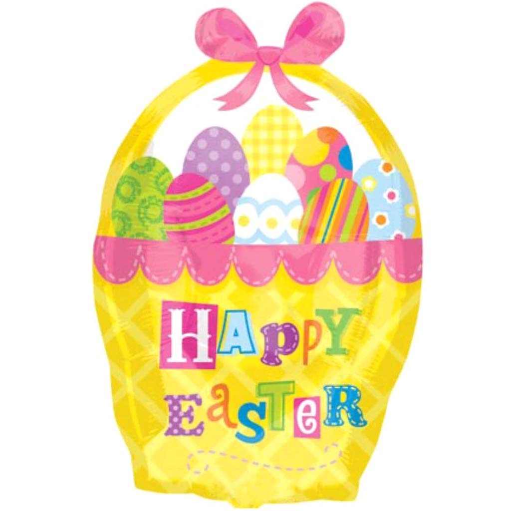 Foil Balloon Happy Easter Basket 18in 