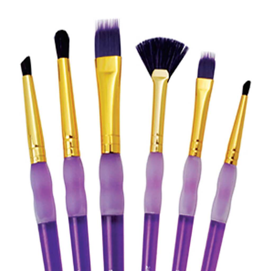 DELUXE TEXTURE 6PC BRUSH SET WITH GRIP 