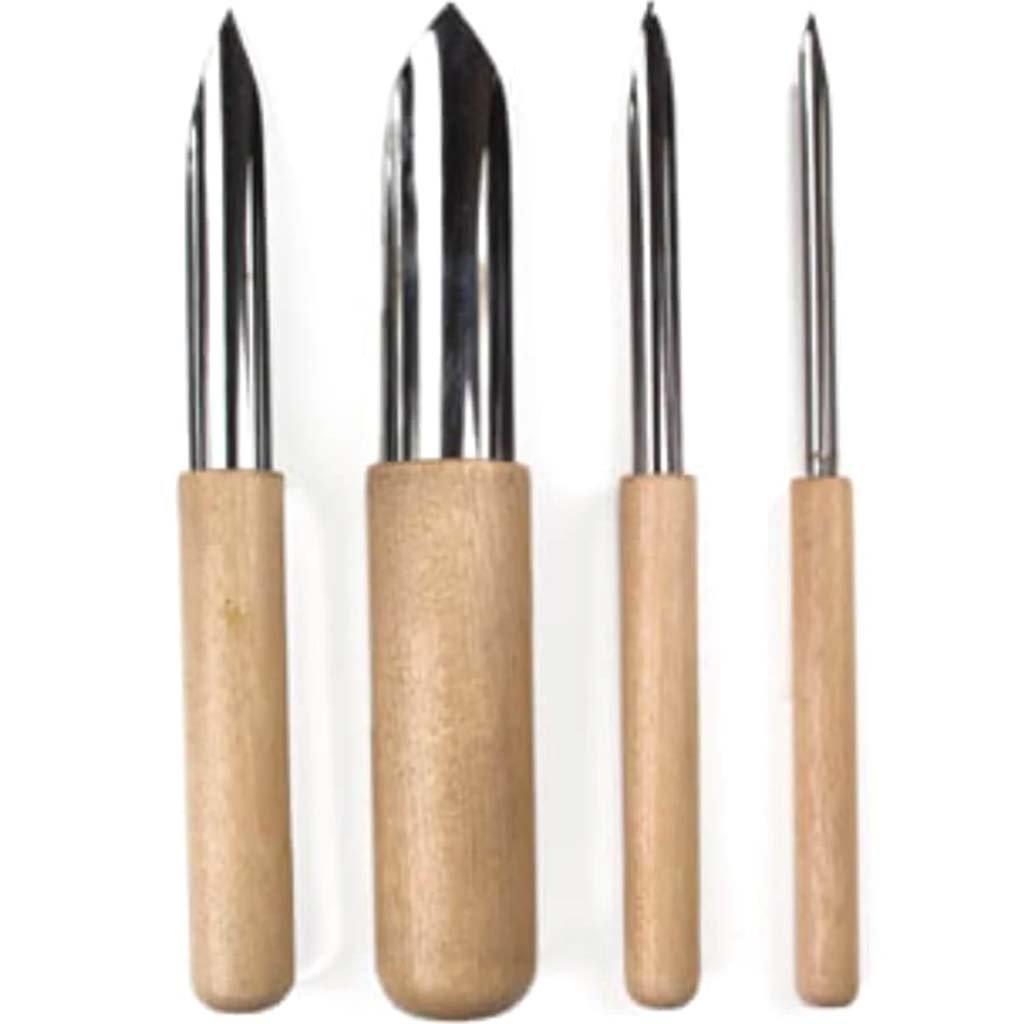 POTTERS SEMI ROUND HOLE CUTTERS TOOLS SET 4 PIECES 