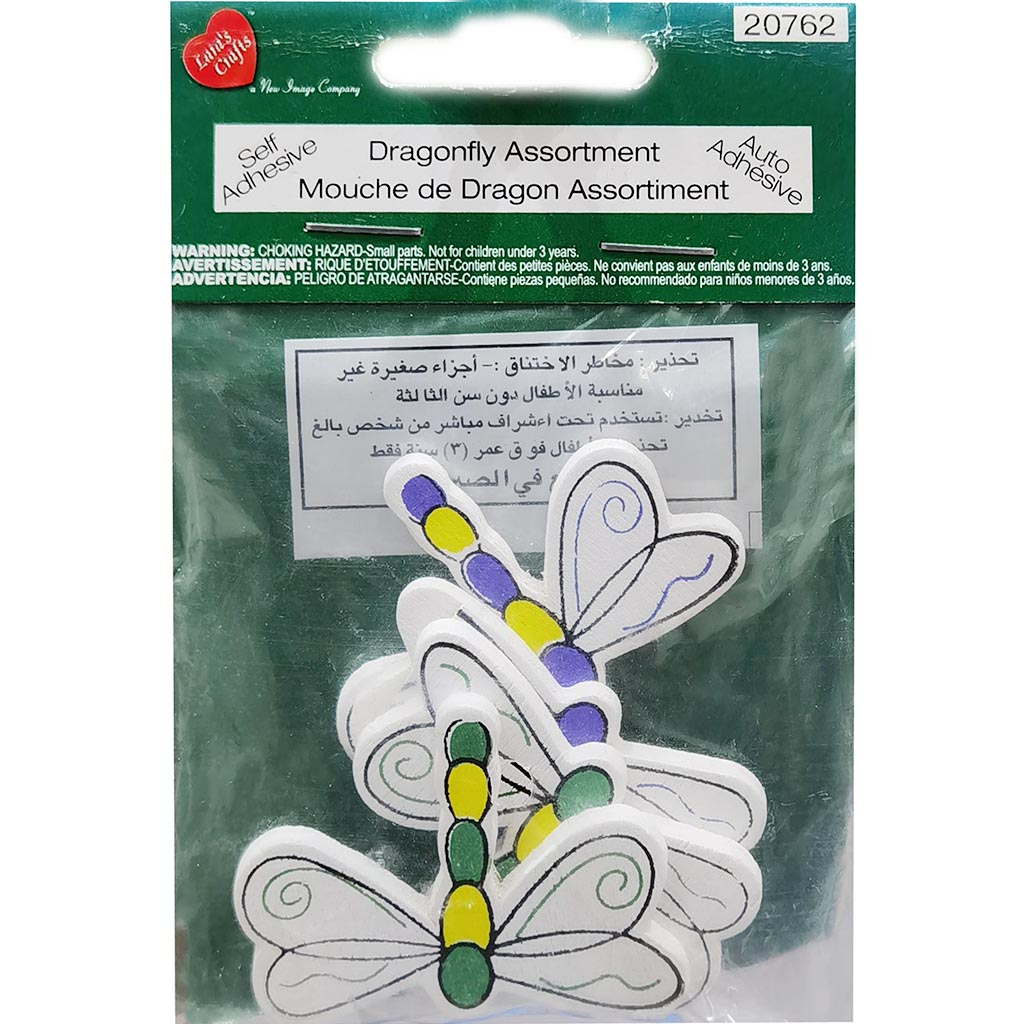 Wood Dragonfly Asst. 4pc