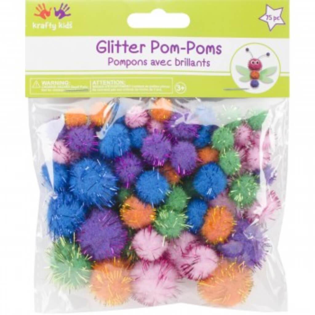 POM POMS .4IN GLAMOUR 