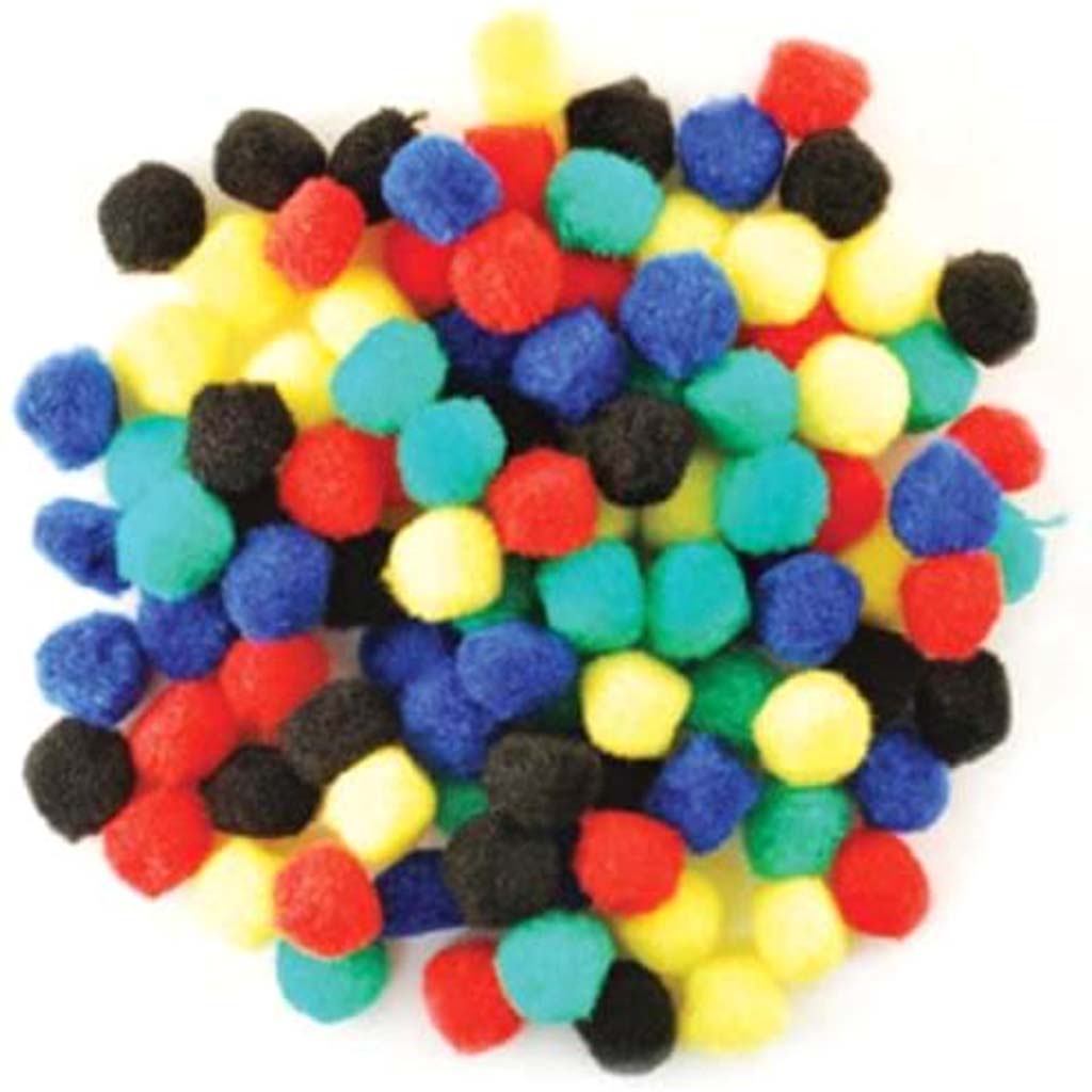 POM POMS 3/4IN ASSORTED 