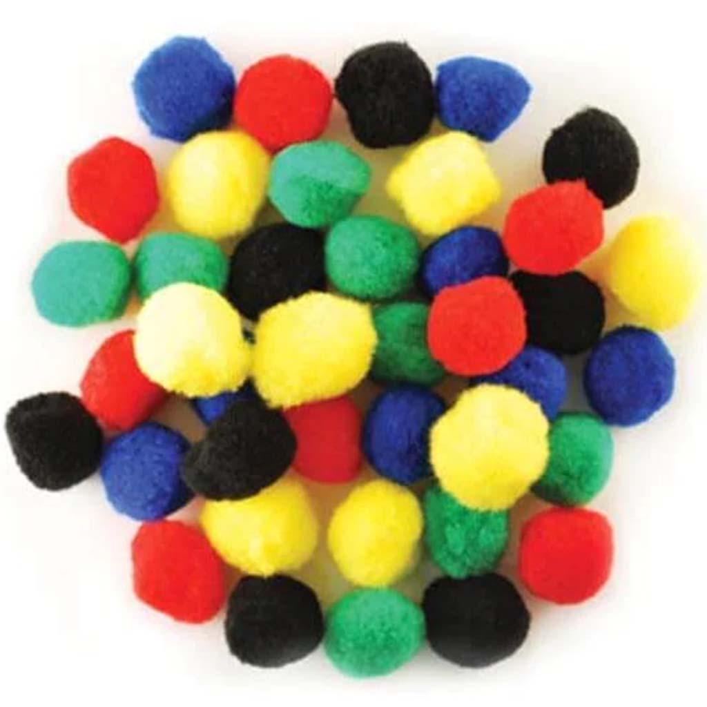 POM POMS 11/4IN ASSORTED 