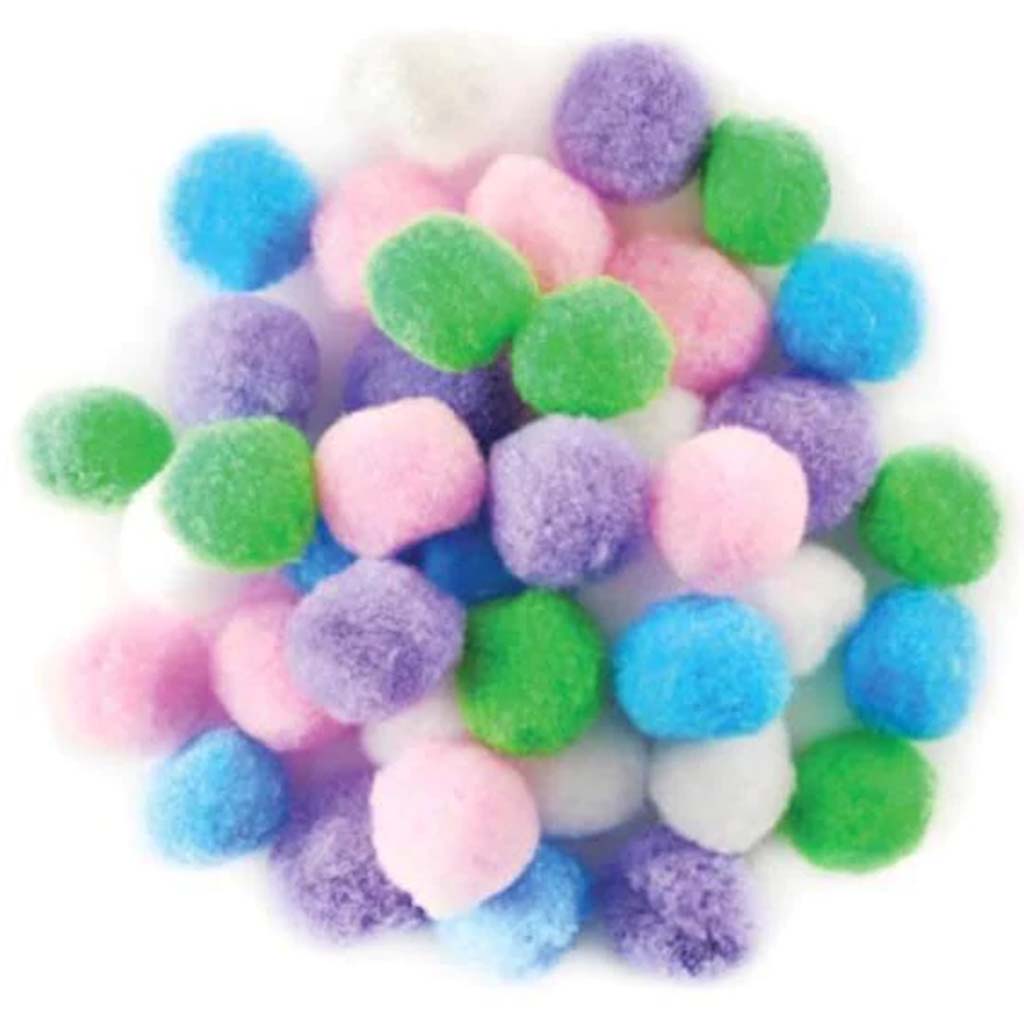 POM POMS 11/4IN ASSORTED 