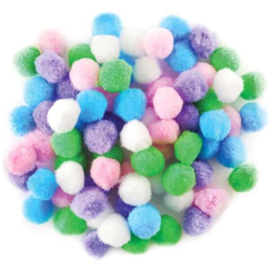 POM-POMS 1&quot; PASTEL ASSORTED 