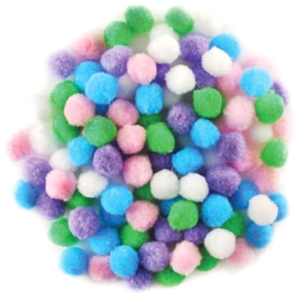 POM POMS 3/4IN ASSORTED 