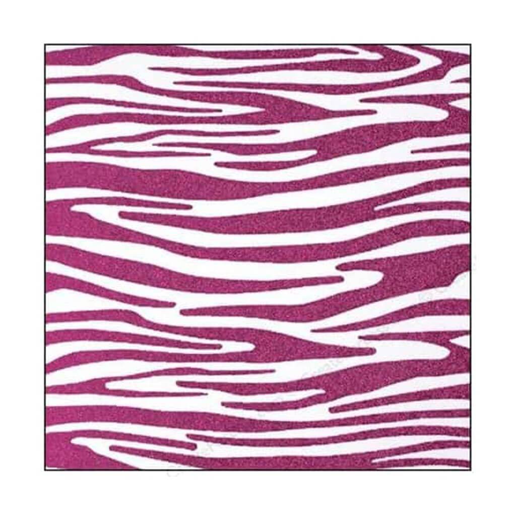 Patterned Paper Glitter 12in x 12in Zebra