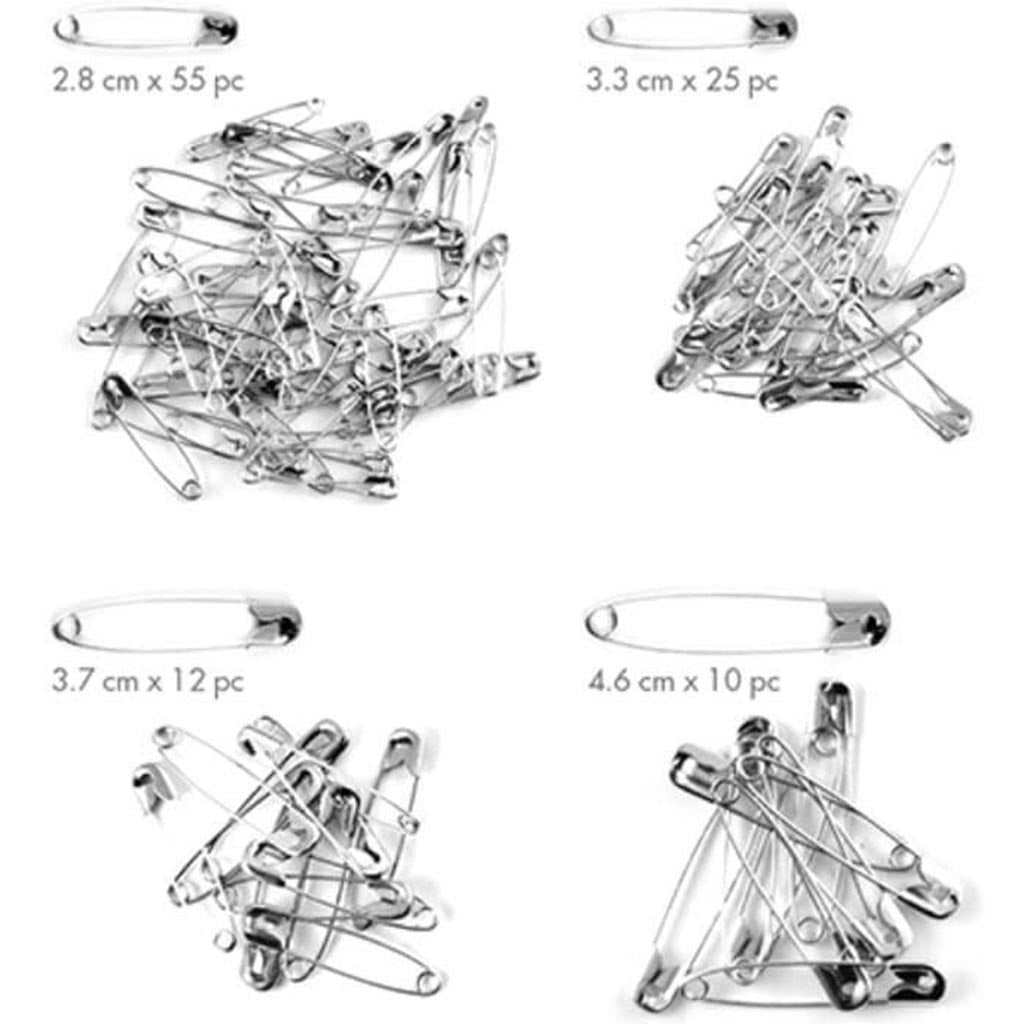 ASSORTED SAFETY PINS 28X46MM 