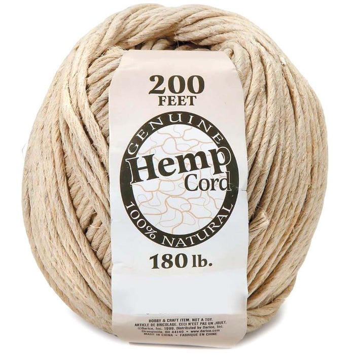 CORD HEMP NAT. CHANVRE 200FT NATURAL 