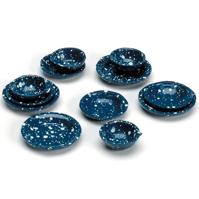 MINIATURE PLATE&BOWL BLUE 