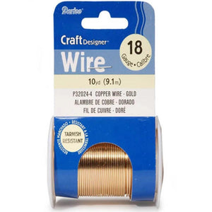 Craft Wire 18 Gauge Gold 10 yards 