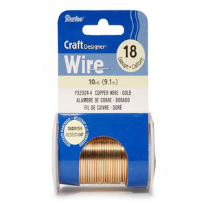 Craft Wire 18 Gauge Gold 10 yards