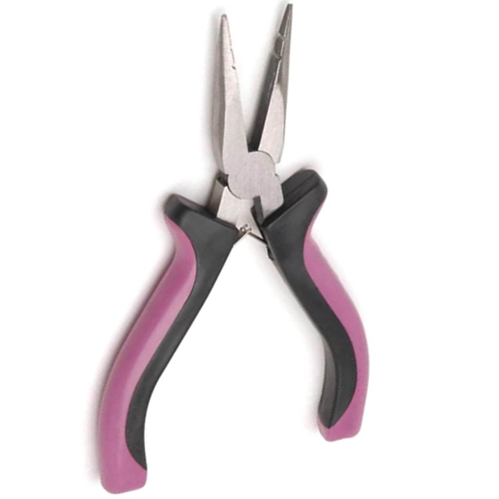 Slotted Long Nose Pliers Rubber Gripper Handles 