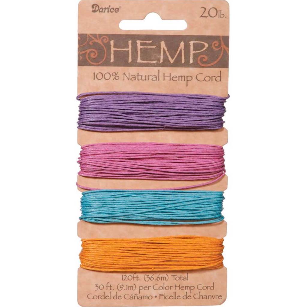 HEMP CORD SET ASST.PASTEL COLOR 20LB 