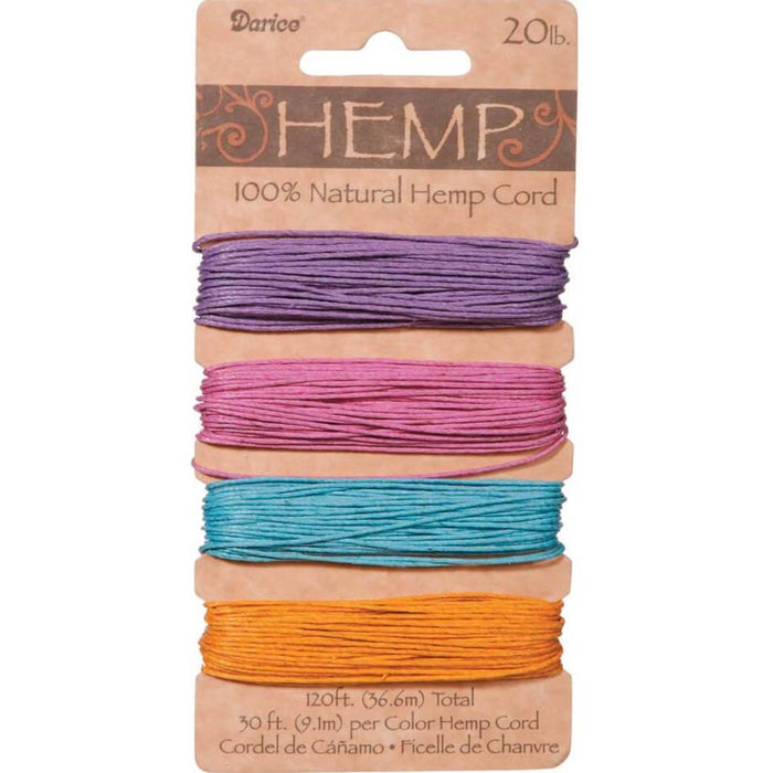 HEMP CORD SET ASST.PASTEL COLOR 20LB 
