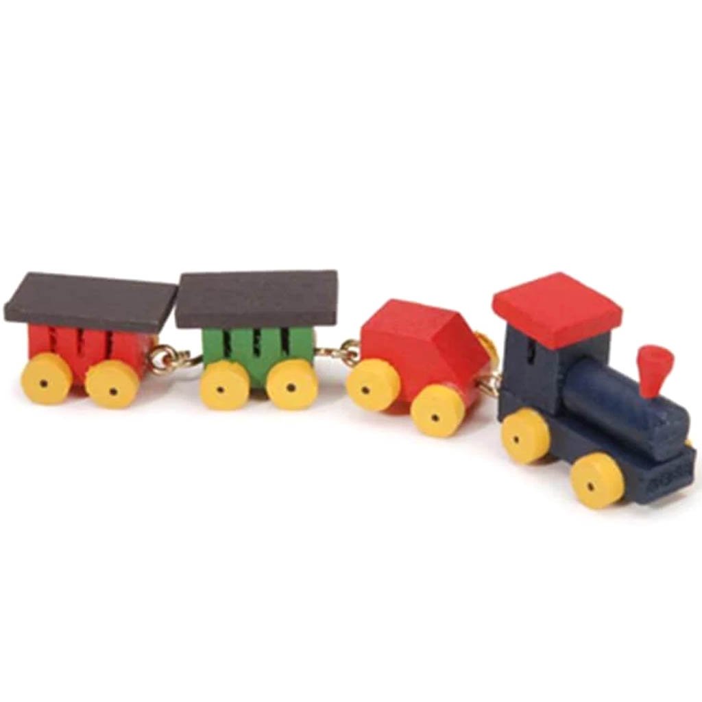 Miniature Painted Wood Train 