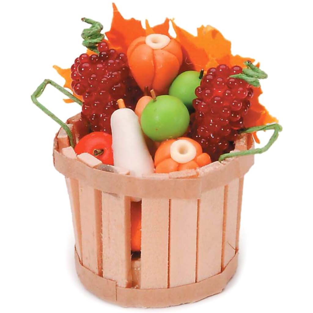 MINIATURE BASKET W/FRUITS &amp; VEGETABLE 