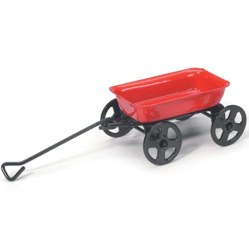 MINIATURE PAINTED METAL WAGON 