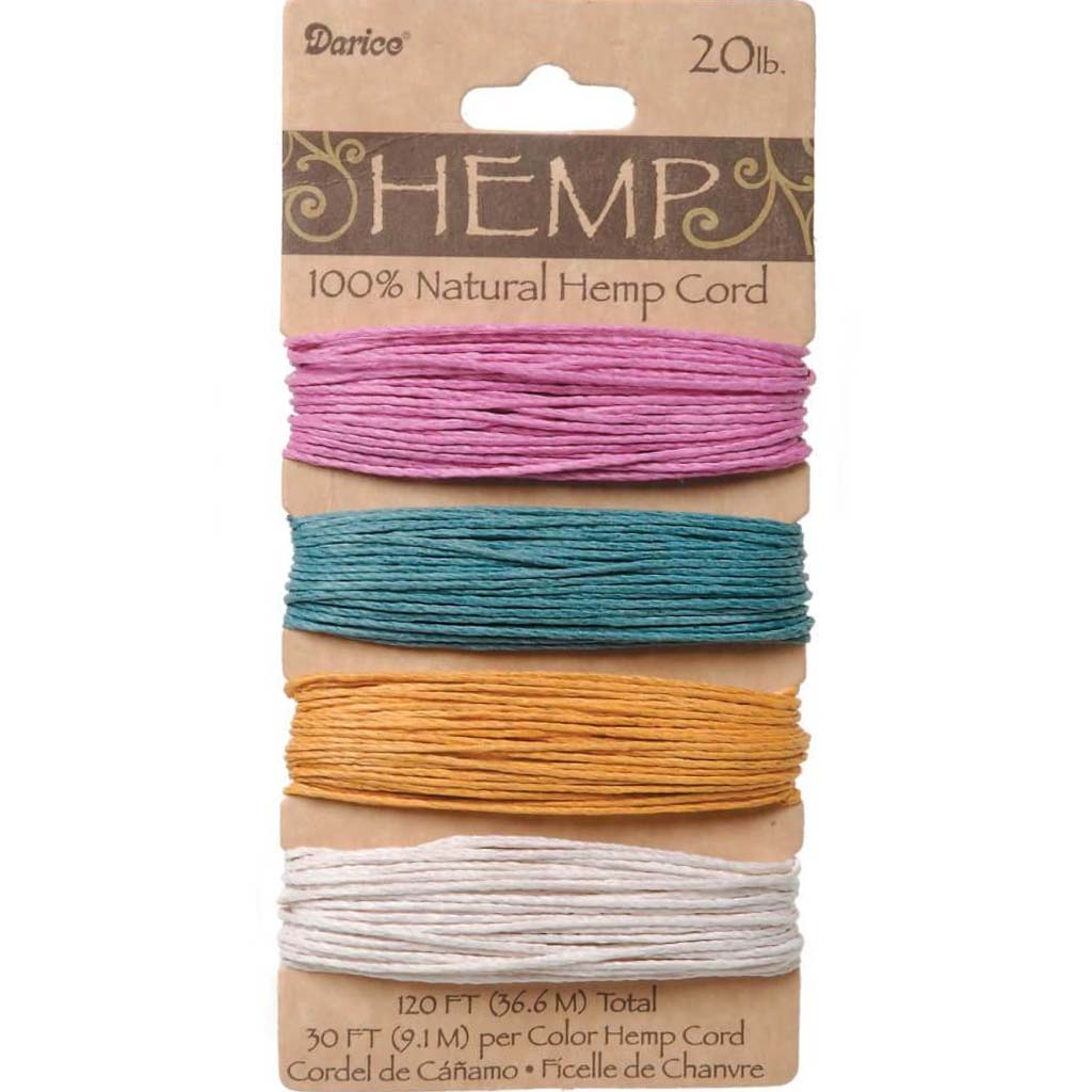 HEMP CORD SET SPRING COLORS 20LB 