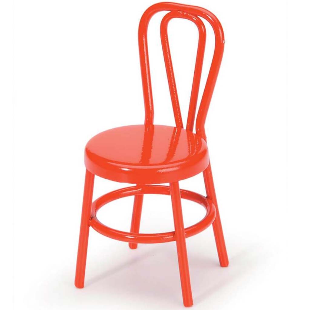 MINIATURE METAL CHAIR RED 