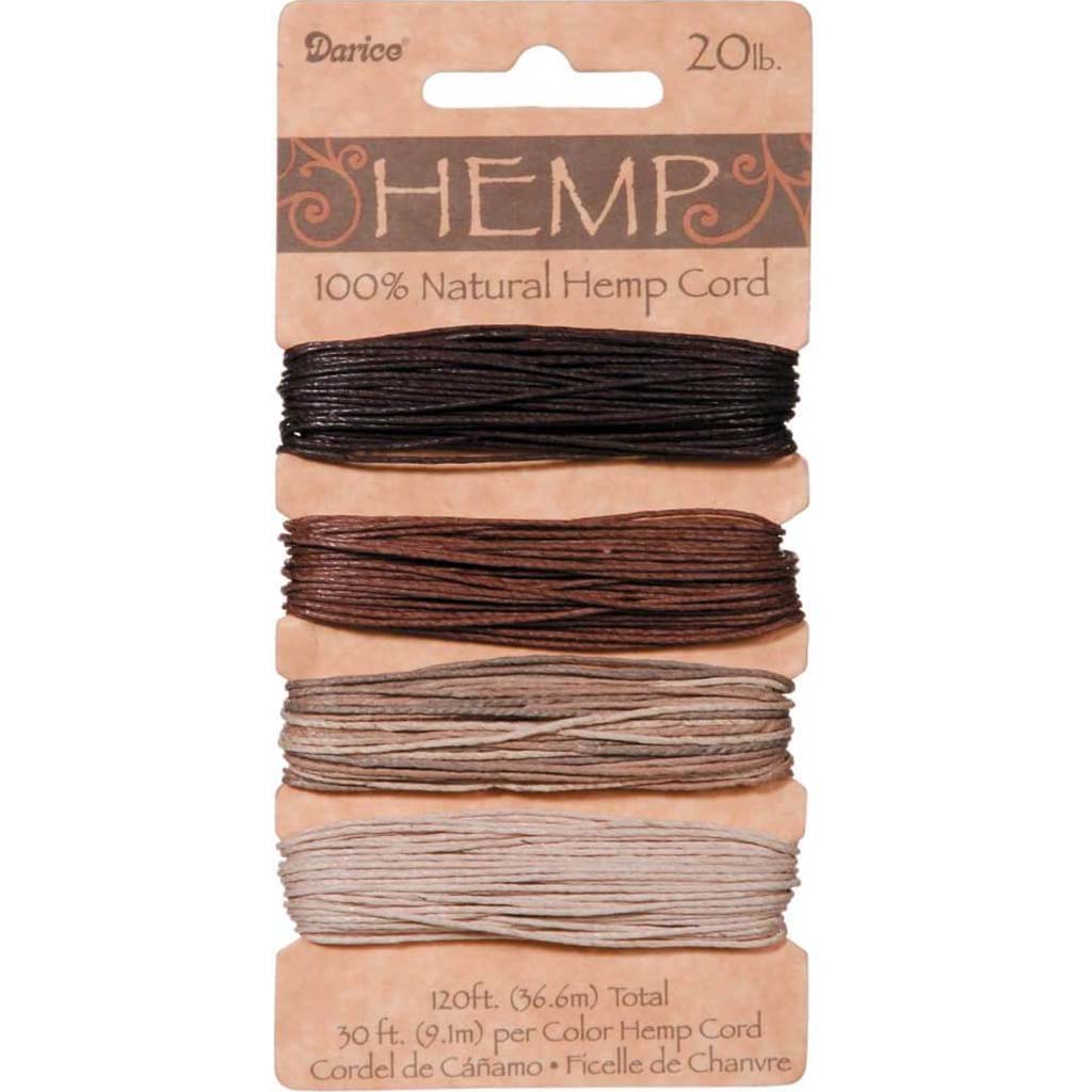 HEMP CORD SET ASST.EARTHY COLOR 20LB 