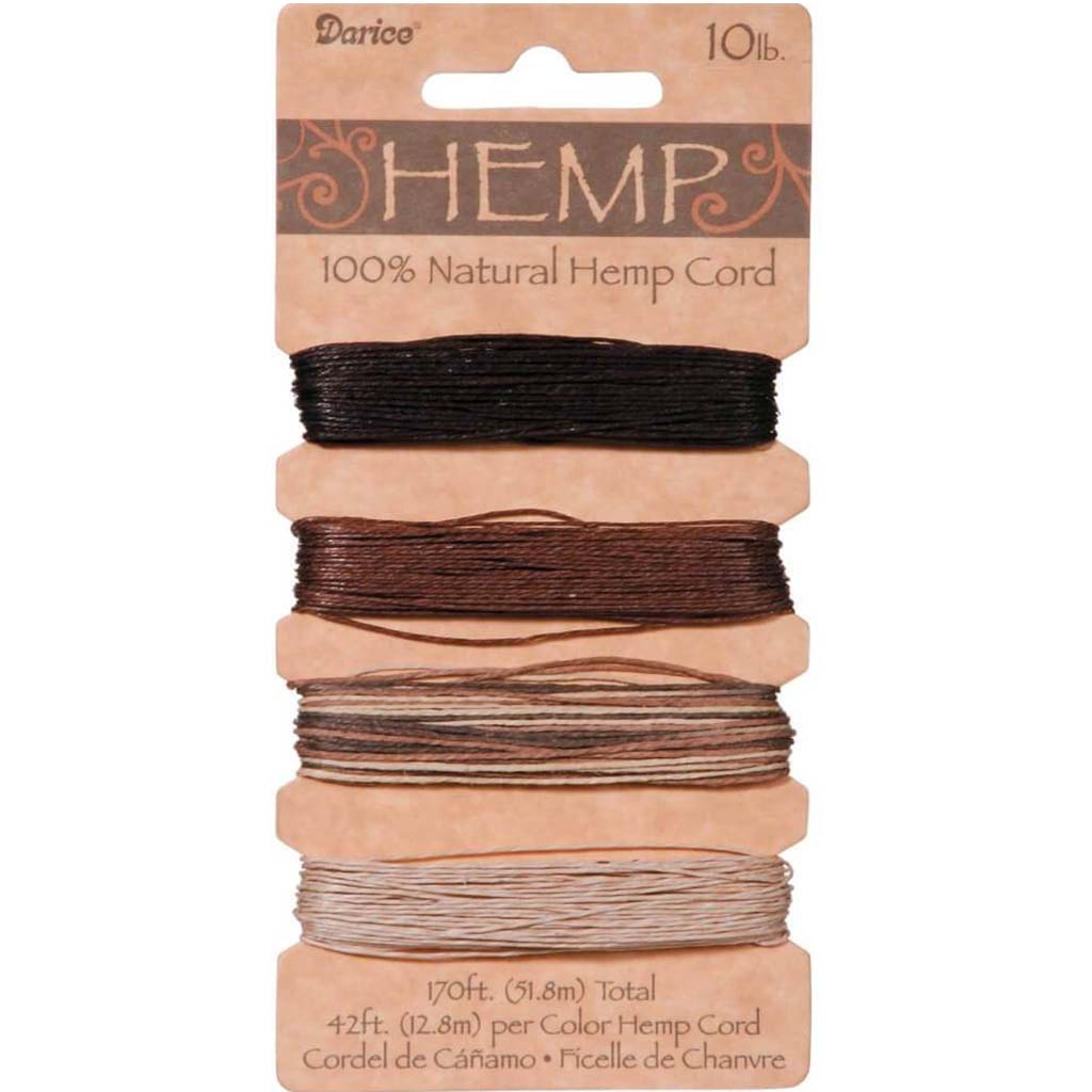 HEMP CORD SET ASST.EARTHY COLOR 10LB 