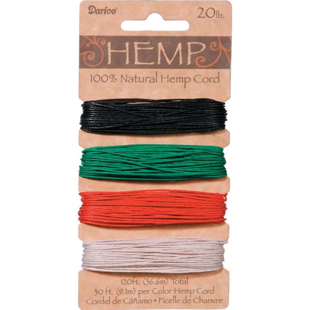 HEMP CORD SET ASST.PRIMARY COLOR 20LB 