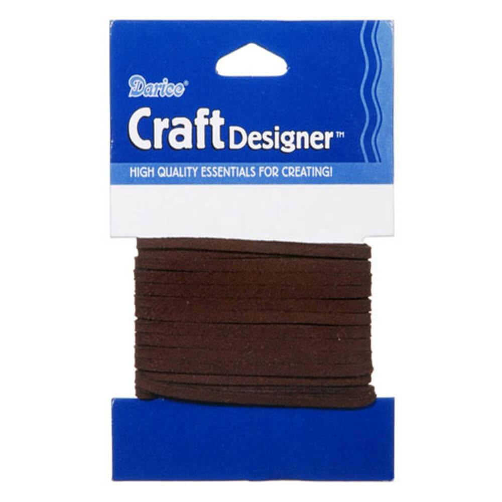 3mm Sueded Cording Dark Brown 