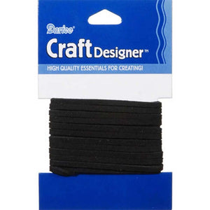 3mm Sueded Cording Black 