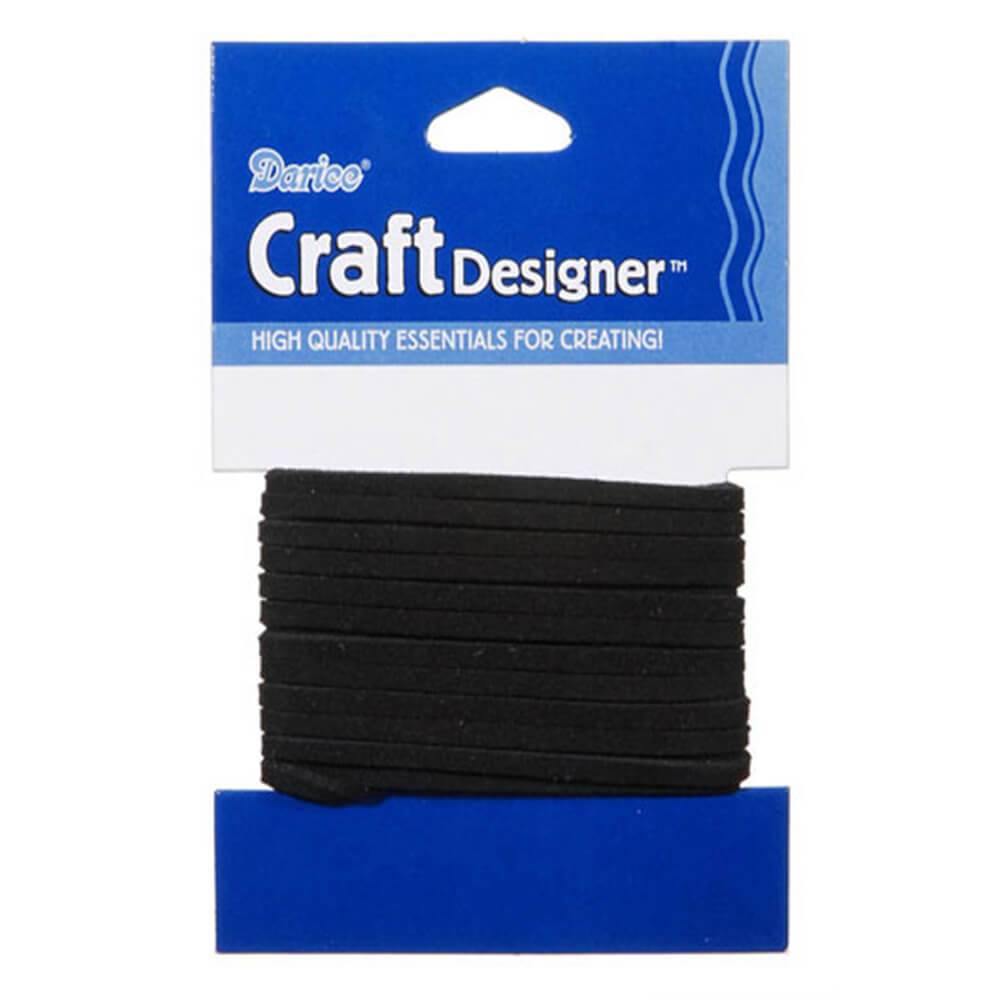 3mm Sueded Cording Black 