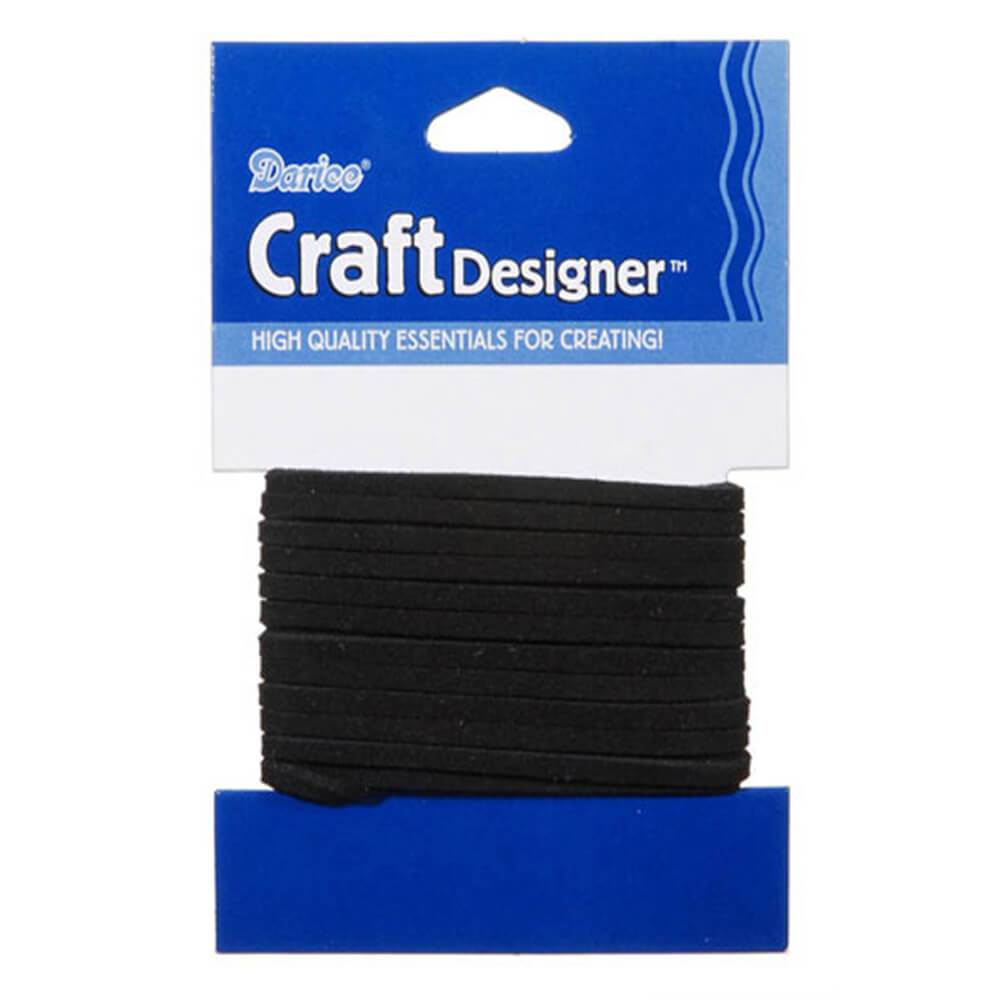 3mm Sueded Cording Black