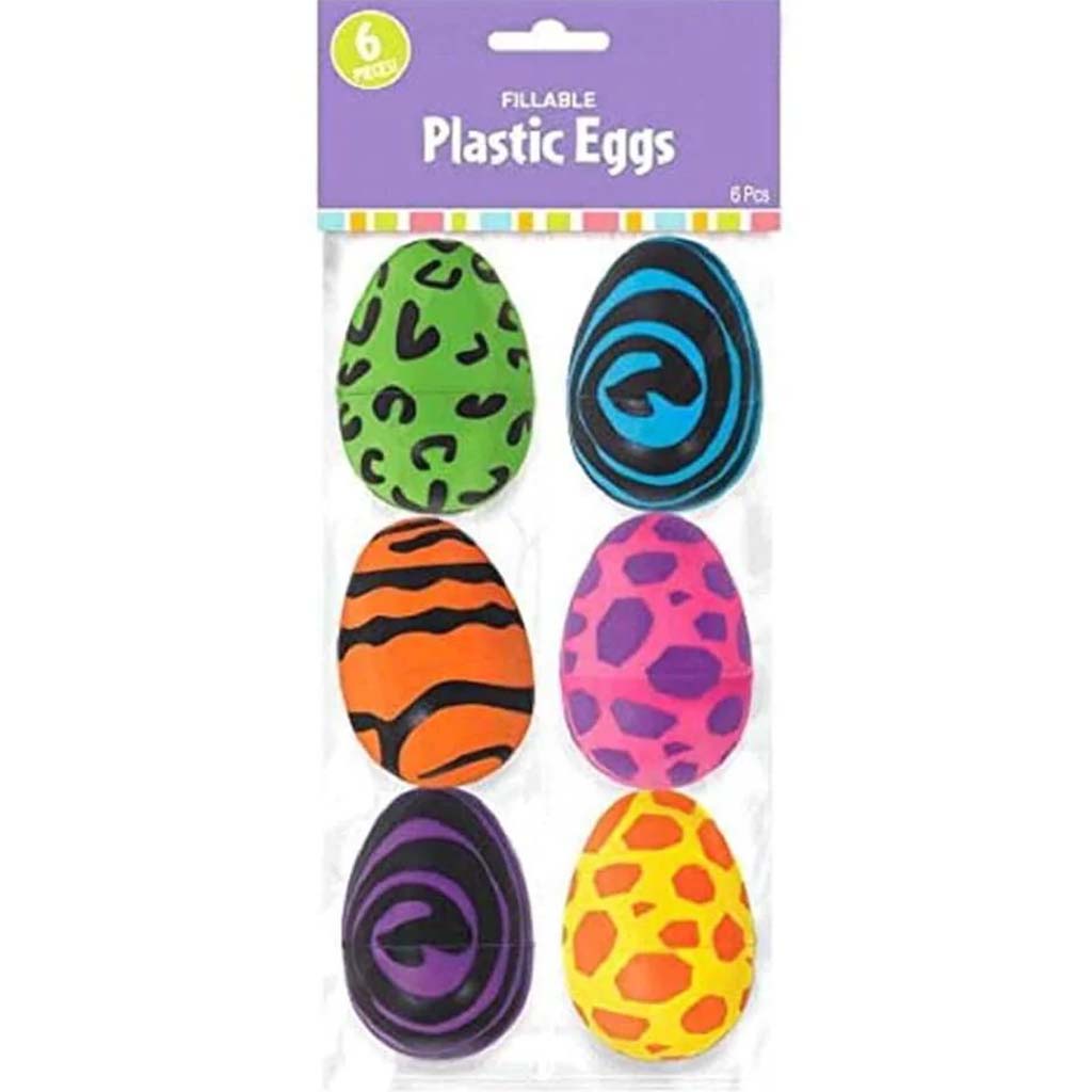 Fillable Eggs Animal Print, 6ct