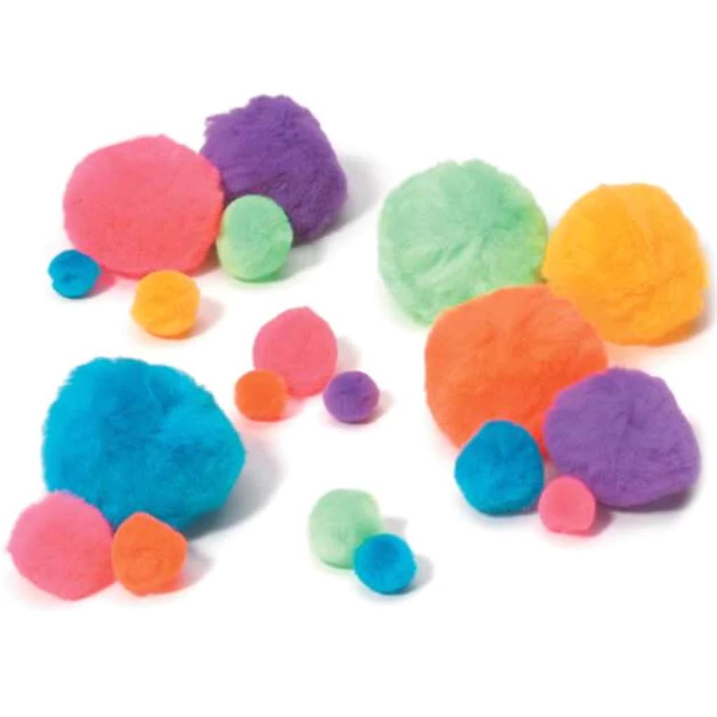 POM-POMS BIG VALUE BOLD ASSORTED 100PC 