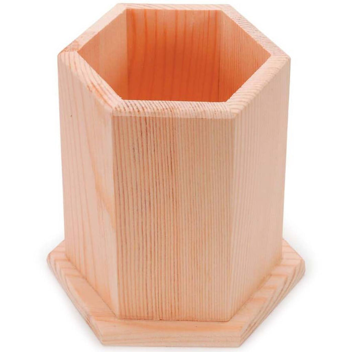 WOOD PENCIL HOLDER HAT 41/2IN 