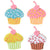 Felties Felt Stickers Cupcakes 20 pieces 